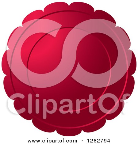 Clipart of a Floral like Magenta Tag Label - Royalty Free Vector Illustration by Lal Perera