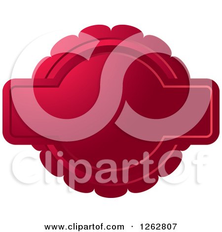 Clipart of a Doily like Magenta Tag Label with Text Space - Royalty Free Vector Illustration by Lal Perera