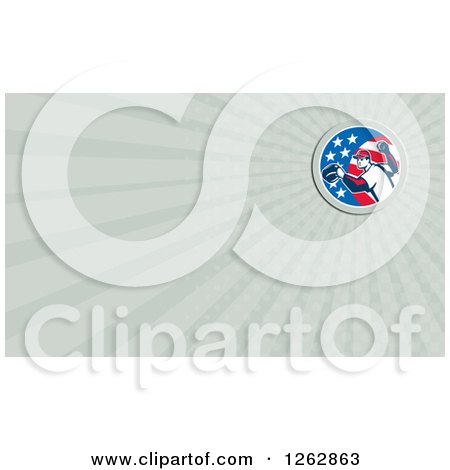 Clipart of a Retro Baseball Pitcher Business Card Design - Royalty Free Illustration by patrimonio