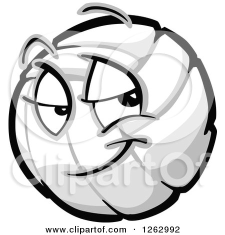 Clipart of a Volleyball Mascot - Royalty Free Vector Illustration by Chromaco