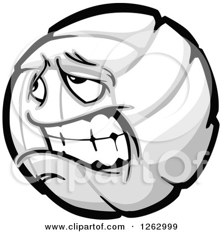 Clipart of a Volleyball Mascot - Royalty Free Vector Illustration by Chromaco