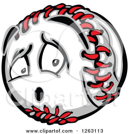 Clipart of a Baseball Mascot - Royalty Free Vector Illustration by Chromaco