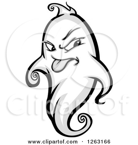 Clipart of a Ghost - Royalty Free Vector Illustration by Chromaco