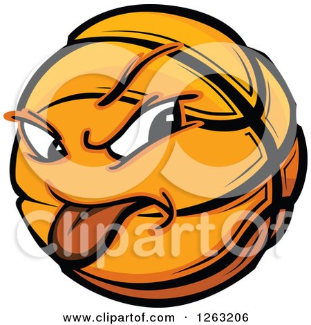 Clipart of a Basketball Mascot - Royalty Free Vector Illustration by Chromaco