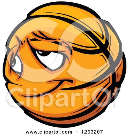 Clipart of a Basketball Mascot - Royalty Free Vector Illustration by Chromaco