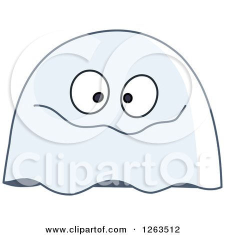 Clipart of a Goofy Ghost - Royalty Free Vector Illustration by yayayoyo