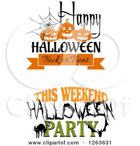 Clipart of Halloween Designs - Royalty Free Vector Illustration by Vector Tradition SM