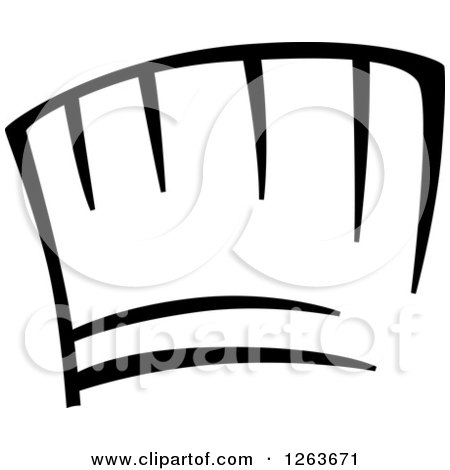 Clipart of a Black and White Chefs Toque Hat - Royalty Free Vector Illustration by Vector Tradition SM