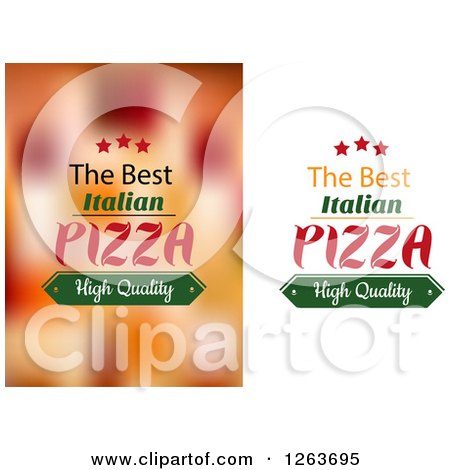 Clipart of Pizza Text - Royalty Free Vector Illustration by Vector Tradition SM