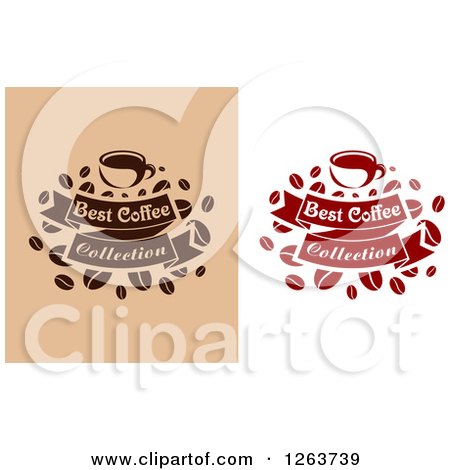 Clipart of Best Coffee Designs - Royalty Free Vector Illustration by Vector Tradition SM
