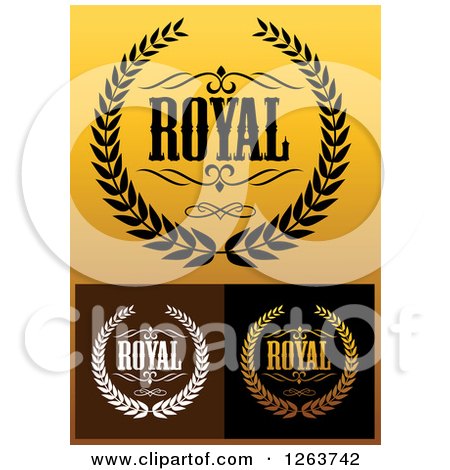Clipart of Royal Luxury Designs - Royalty Free Vector Illustration by Vector Tradition SM