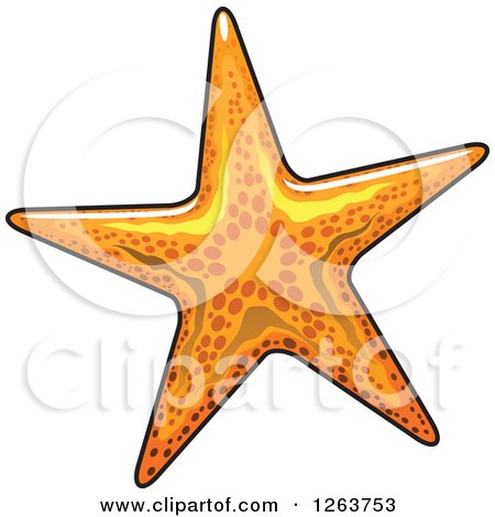 Clipart of an Orange Starfish - Royalty Free Vector Illustration by Vector Tradition SM