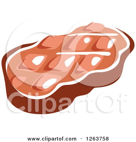 Clipart of a Steak - Royalty Free Vector Illustration by Vector Tradition SM