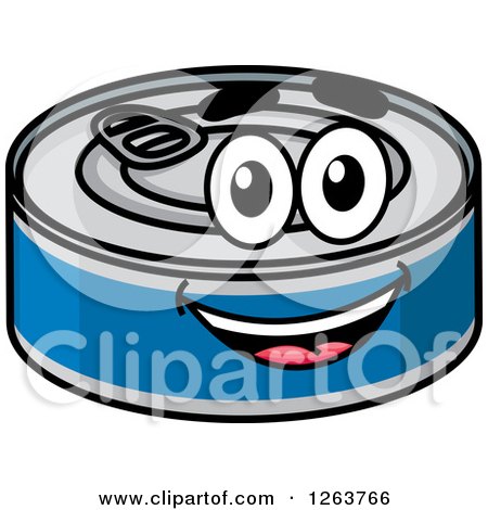 Clipart of a Tin Can Character - Royalty Free Vector Illustration by Vector Tradition SM