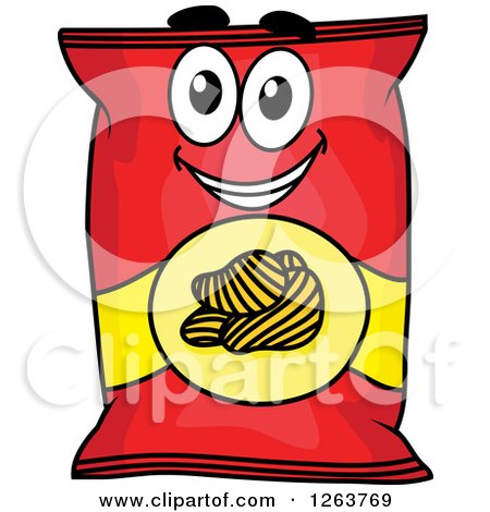 Happy Potato Chip Bag Posters, Art Prints by - Interior Wall Decor #1263769