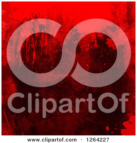 Clipart of a Grunge Texture with Blood Splatters - Royalty Free Illustration by KJ Pargeter
