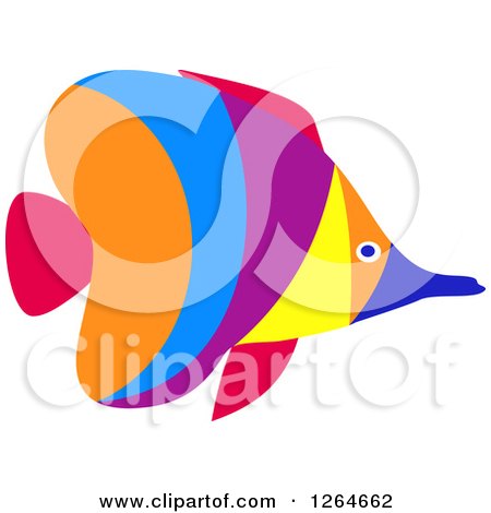 Clipart of a Colorful Marine Butterflyfish - Royalty Free Vector Illustration by Vector Tradition SM