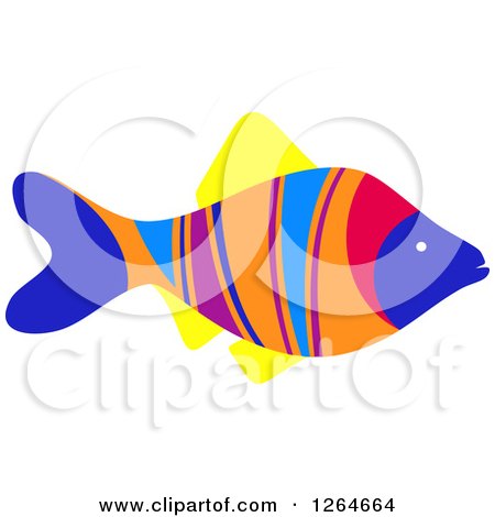 Clipart of a Colorful Marine Fish - Royalty Free Vector Illustration by Vector Tradition SM