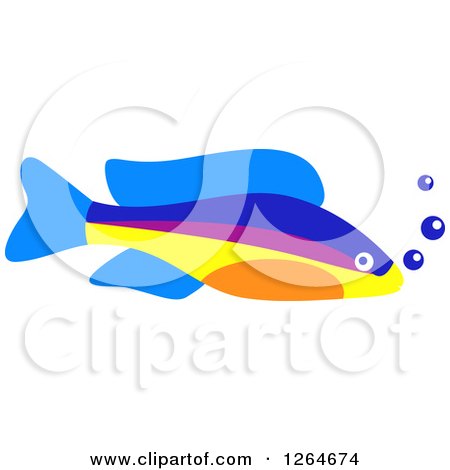 Clipart of a Colorful Marine Fish - Royalty Free Vector Illustration by Vector Tradition SM