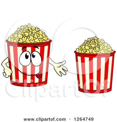 Clipart of Popcorn Buckets - Royalty Free Vector Illustration by Vector Tradition SM