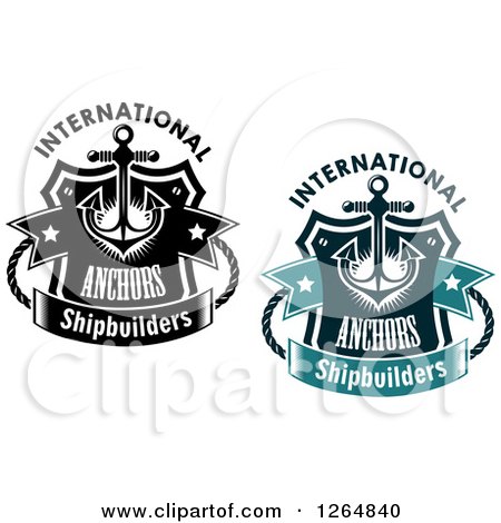 Clipart of Anchor and Sample Text Designs - Royalty Free Vector Illustration by Vector Tradition SM