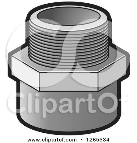 Clipart of a Pvc Pipe Joint - Royalty Free Vector Illustration by Lal Perera