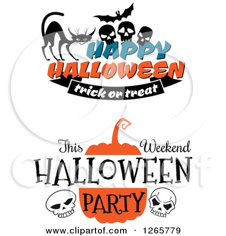 Clipart of Halloween Designs - Royalty Free Vector Illustration by Vector Tradition SM