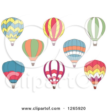 Clipart of Hot Air Balloons - Royalty Free Vector Illustration by Vector Tradition SM