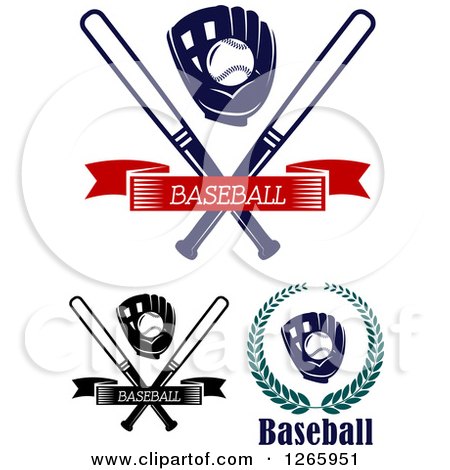Clipart of Baseball Designs - Royalty Free Vector Illustration by Vector Tradition SM