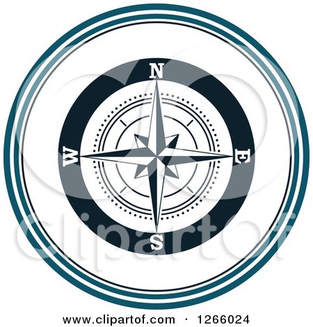 Clipart of a Nautical Compass Rose Logo - Royalty Free Vector Illustration by Vector Tradition SM