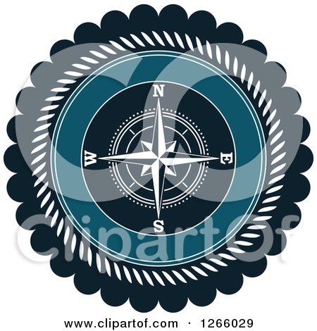 Clipart of a Nautical Compass Rose Logo - Royalty Free Vector Illustration by Vector Tradition SM