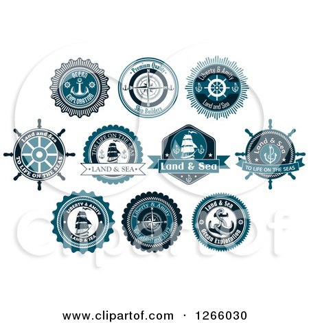 Clipart of Nautical Designs - Royalty Free Vector Illustration by Vector Tradition SM