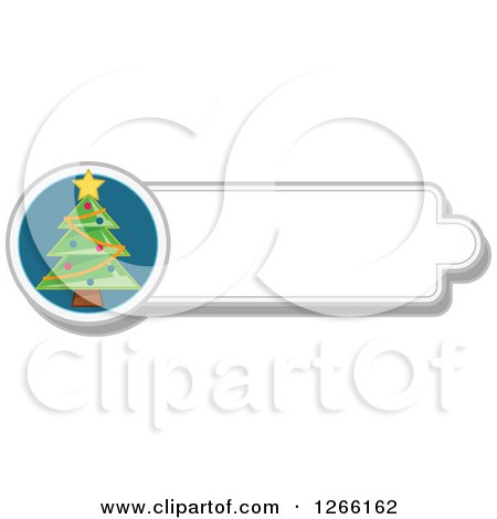 Clipart of a Christmas Tree Label - Royalty Free Vector Illustration by BNP Design Studio