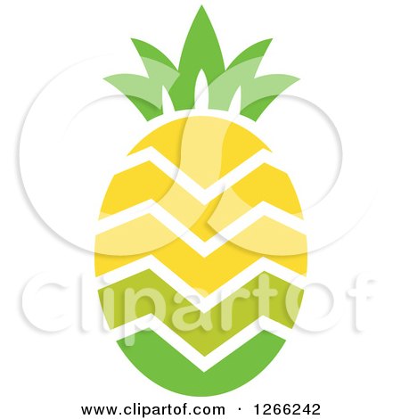 Clipart of a Gradient Zig Zag Pineapple - Royalty Free Vector Illustration by BNP Design Studio