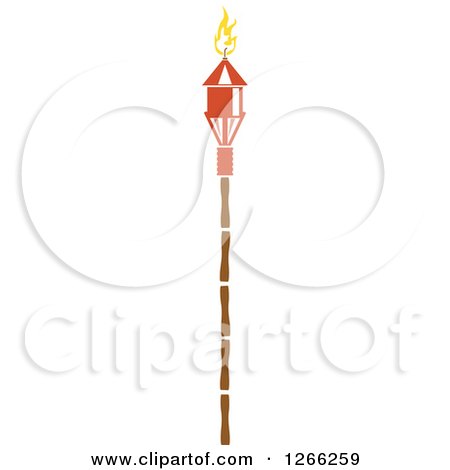 Clipart of a Tiki Torch - Royalty Free Vector Illustration by BNP Design Studio