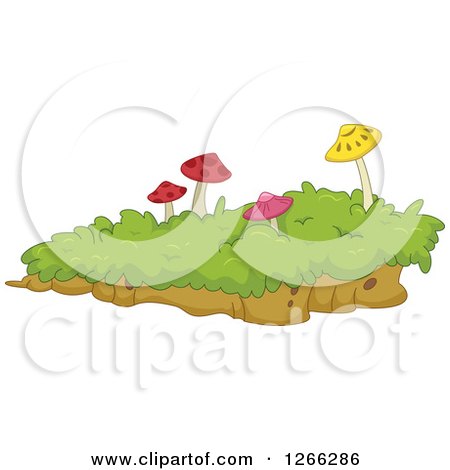Clipart of a Patch of Mushrooms - Royalty Free Vector Illustration by BNP Design Studio