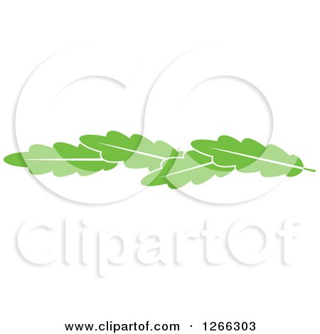 Clipart of a Border of Green Leaves - Royalty Free Vector Illustration by BNP Design Studio