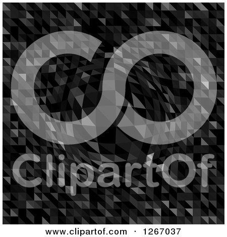 Clipart of an Abstract Triangle Geometric Grayscale Background - Royalty Free Vector Illustration by KJ Pargeter