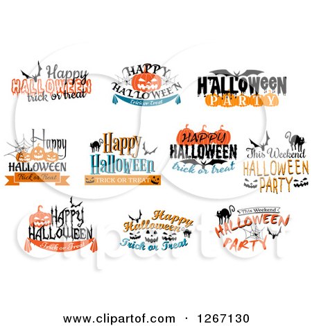 Clipart of Festive Halloween Designs 8 - Royalty Free Vector Illustration by Vector Tradition SM