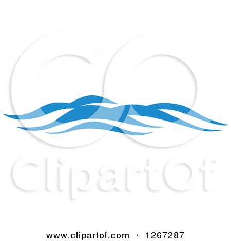 Clipart of Blue Ocean Waves 2 - Royalty Free Vector Illustration by Vector Tradition SM