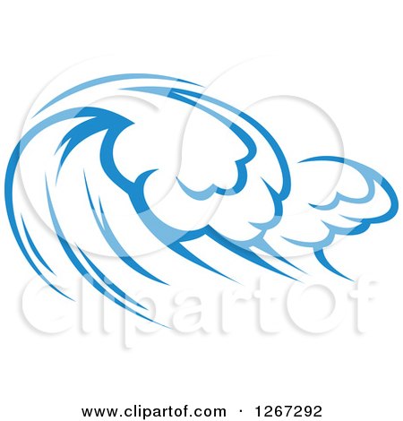 Clipart of Blue Ocean Waves 7 - Royalty Free Vector Illustration by Vector Tradition SM
