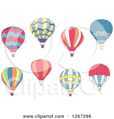 Clipart of Hot Air Balloon Designs - Royalty Free Vector Illustration by Vector Tradition SM