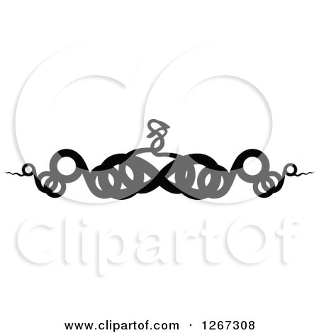 Clipart of a Black and White Curly Snakes Design - Royalty Free Vector Illustration by Vector Tradition SM