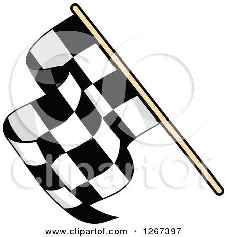 Clipart of a Checkered Racing Flag 3 - Royalty Free Vector Illustration by Vector Tradition SM