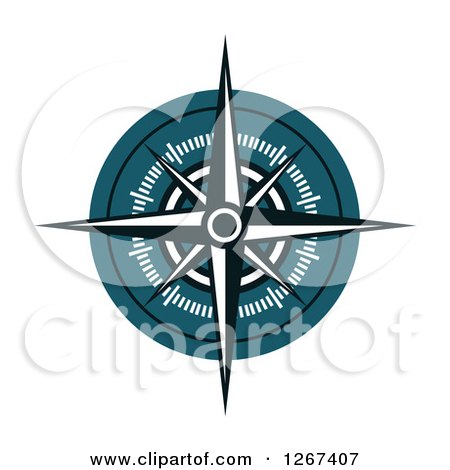 Clipart of a Nautical Maritime Compass Rose - Royalty Free Vector Illustration by Vector Tradition SM
