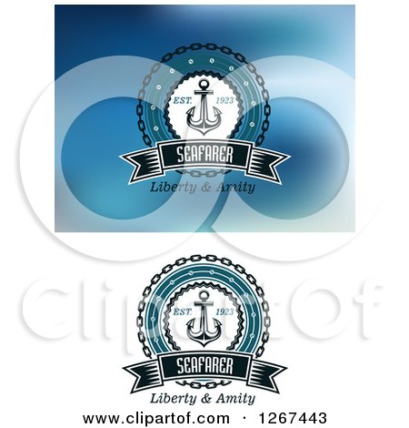 Clipart of Nautical Anchor Designs with Sample Text - Royalty Free Vector Illustration by Vector Tradition SM