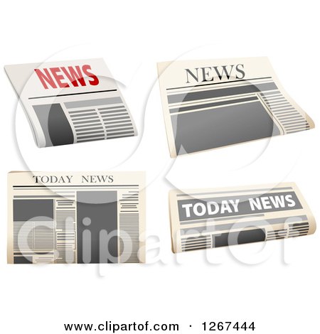Clipart of Newspaper Designs - Royalty Free Vector Illustration by Vector Tradition SM
