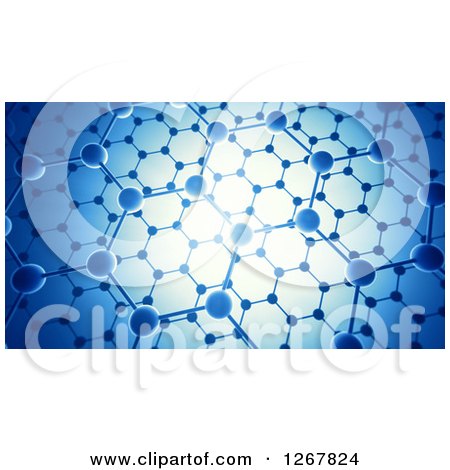 Clipart of a Nanotechnology Graphene Atomic Structure with Bright Lighting - Royalty Free Illustration by Mopic