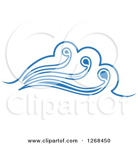 Clipart of a Blue Ocean Surf Wave 5 - Royalty Free Vector Illustration by Vector Tradition SM