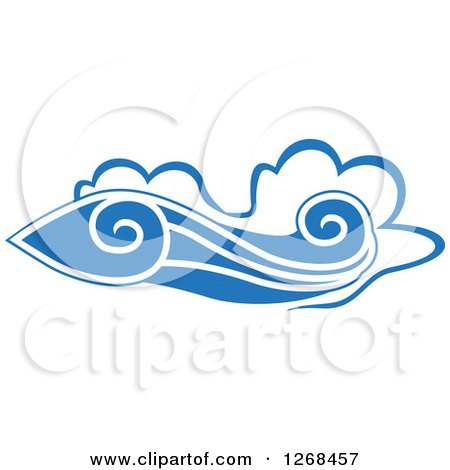 Clipart of Blue Ocean Surf Waves 8 - Royalty Free Vector Illustration by Vector Tradition SM